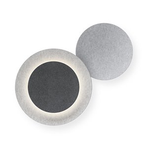 Lámpara aplique Puck Wall Art doble liso con aro Vibia