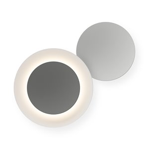 Lámpara aplique Puck Wall Art doble liso con aro Vibia