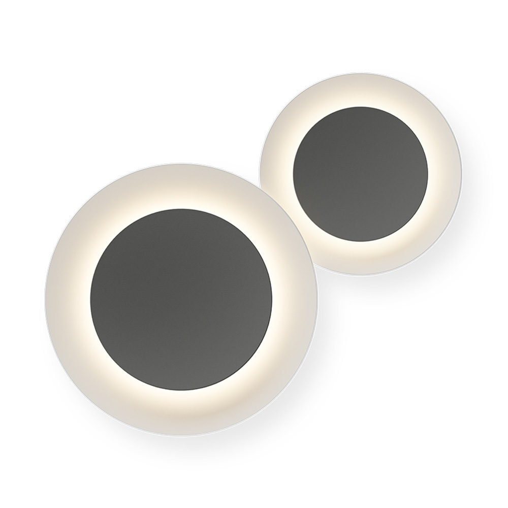 Lámpara aplique Puck Wall Art doble con aro Vibia