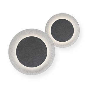 Lámpara aplique Puck Wall Art doble con aro Vibia