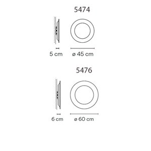 Lámpara aplique Puck Wall Art con aro Vibia