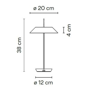 Lámpara mesa Mayfair mini portátil Vibia