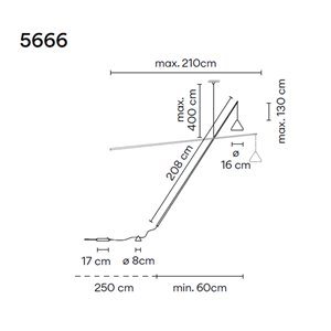 Lámpara pie North 5666 Vibia