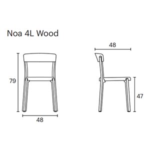 Silla Noa con cojín polipropileno Enea