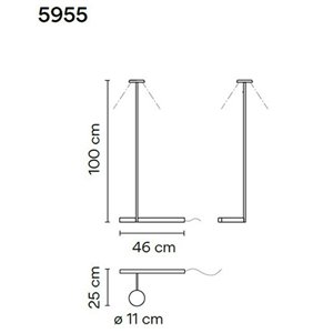 Lámpara pie Flat singular 5955 Vibia