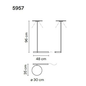 Lámpara pie Flat singular 5957 Vibia