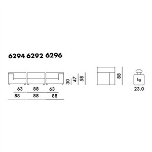 Sofá Plastics Outdoor 3 plazas Kartell