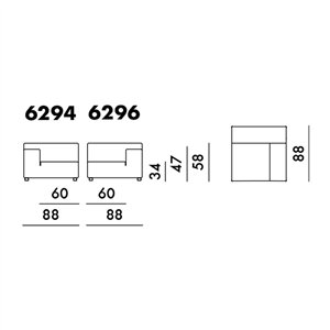 Sofá Plastics Outdoor Liberty 2 plazas Kartell