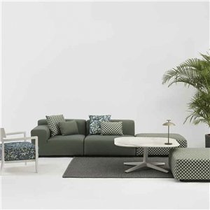 Sofá Plastics Outdoor Liberty 2 plazas+pouf  Kartell