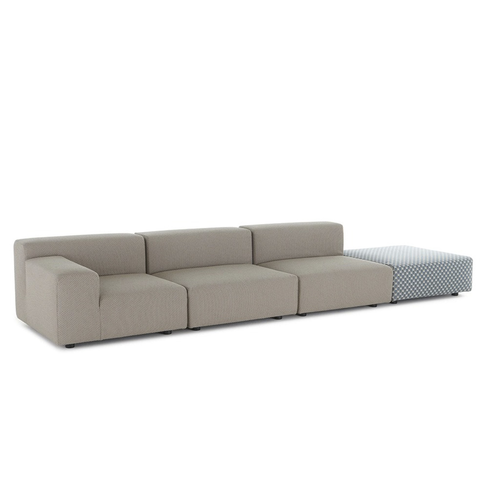 Sofá Plastics Outdoor Liberty 2 plazas+pouf Kartell