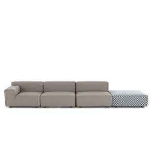 Sofá Plastics Outdoor Liberty 2 plazas+pouf Kartell