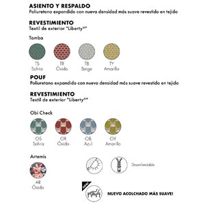 Sofá Plastics Outdoor Liberty 2 plazas+pouf Kartell