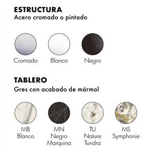 Mesa Glossy XXL mármol Kartell