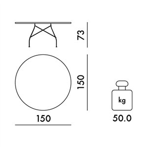 Mesa Glossy XXL mármol Kartell