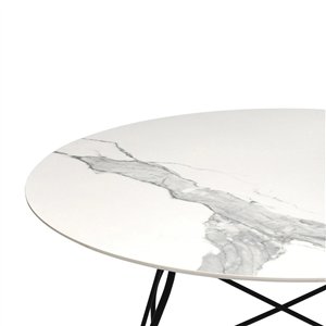 Mesa Glossy mármol redonda Kartell