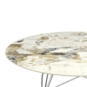 Mesa Glossy Gres redonda Kartell