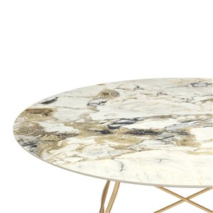 Mesa Glossy Gres redonda Kartell