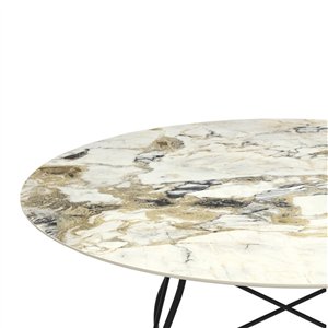 Mesa Glossy Gres redonda Kartell