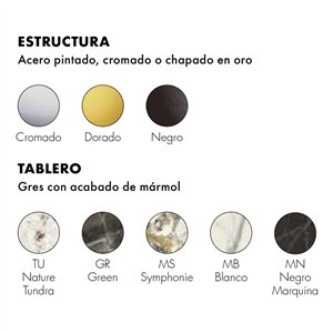 Mesa Glossy mármol ovalada Kartell