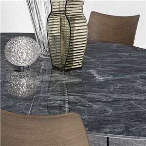 Mesa Glossy mármol ovalada Kartell