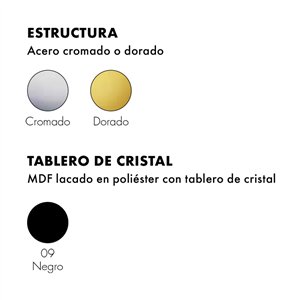 Mesa Glossy ovalada cristal Kartell