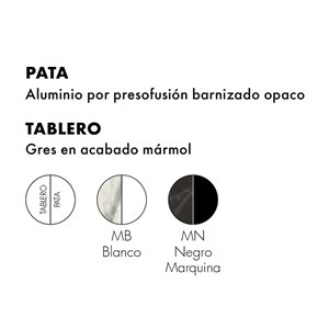 Mesa Multiplo cuadrada con radios Kartell