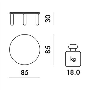 Mesa auxiliar Undique Mas Kartell
