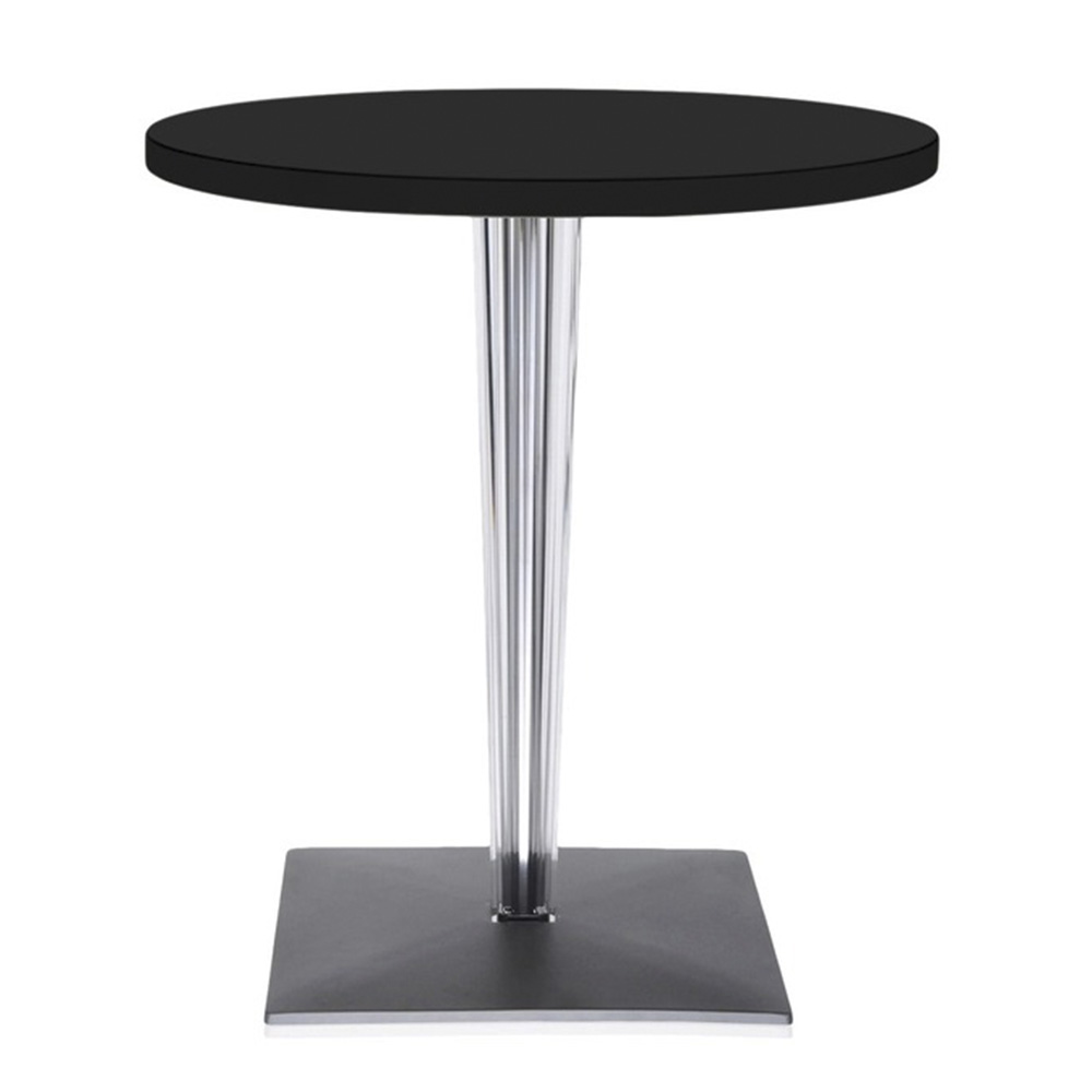 Mesa TopTop redonda base cuadrada Kartell