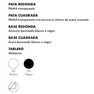 Mesa TopTop for Dr. Yes cuadrada Kartell