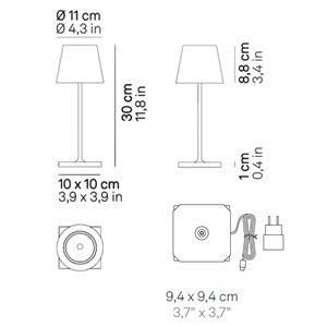 Lámpara sobremesa Poldina Mini Indoor Zafferano