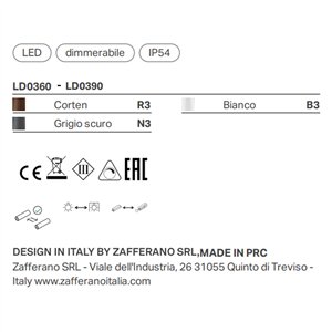 Lámpara pie Poldina Zafferano