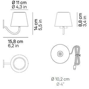 Aplique Poldina Zafferano