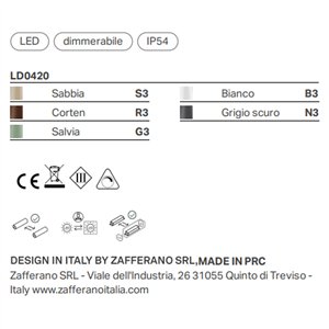 Lámpara sobremesa Poldina Reverso Zafferano