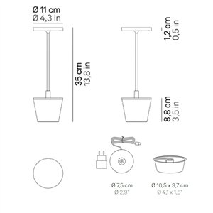 Lámpara sobremesa Poldina Reverso Zafferano
