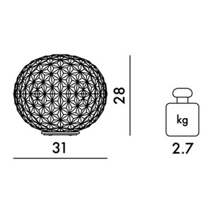 Lámpara sobremesa Planet baja Kartell