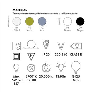 Lámpara colgante Kabuki Kartell