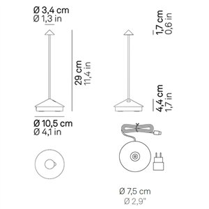 Lámpara sobremesa Pina Indoor Zafferano
