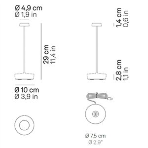 Lámpara sobremesa Swap Zafferano
