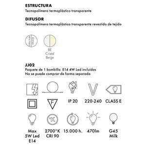 Aplique Light-Air Tissue Kartell