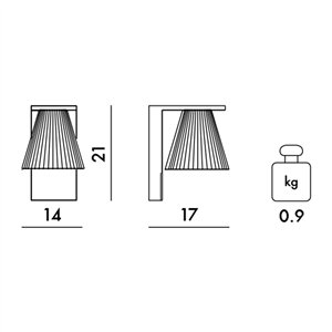Aplique Light-Air Tissue Kartell