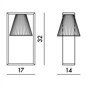 Lámpara sobremesa Light-Air Tissue Kartell