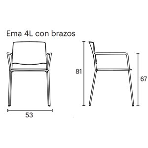 Sillón Ema 4L tapizada Enea