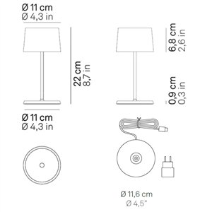 Lámpara sobremesa Olivia Mini Zafferano