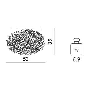 Plafón Bloom Kartell