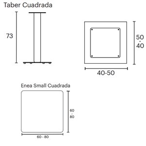 Mesa Taber cuadrada Enea