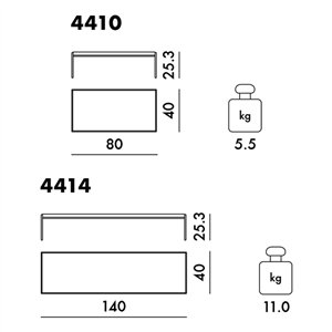Mesita auxiliar Trays rectangular Kartell