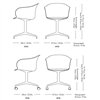 Silla Elefy plástico giratoria &Tradition