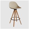 Taburete Mate Spin Wood con respaldo Enea