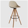 Taburete Mate Spin Wood con respaldo Enea