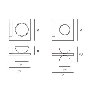 Aplique pared Sakè Lumen Center